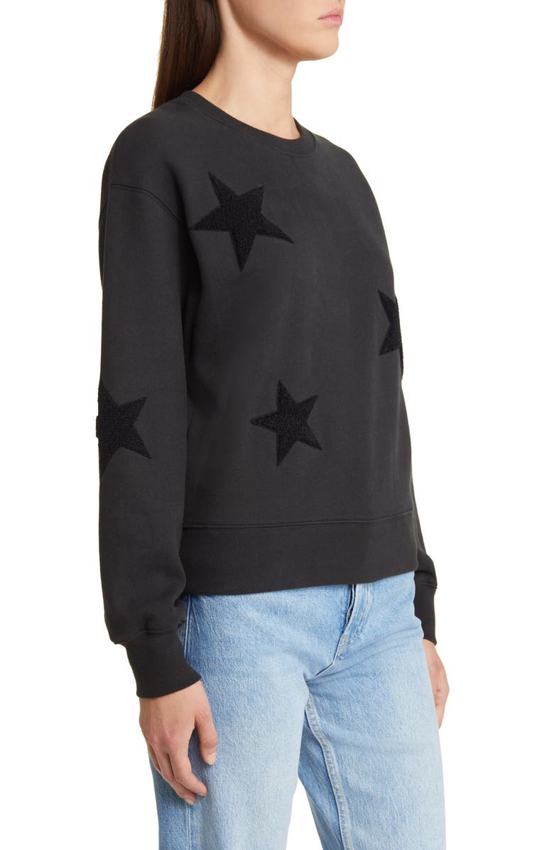 Rails Sonia Star Appliqué Cotton Sweatshirt, Alternate, color, 
