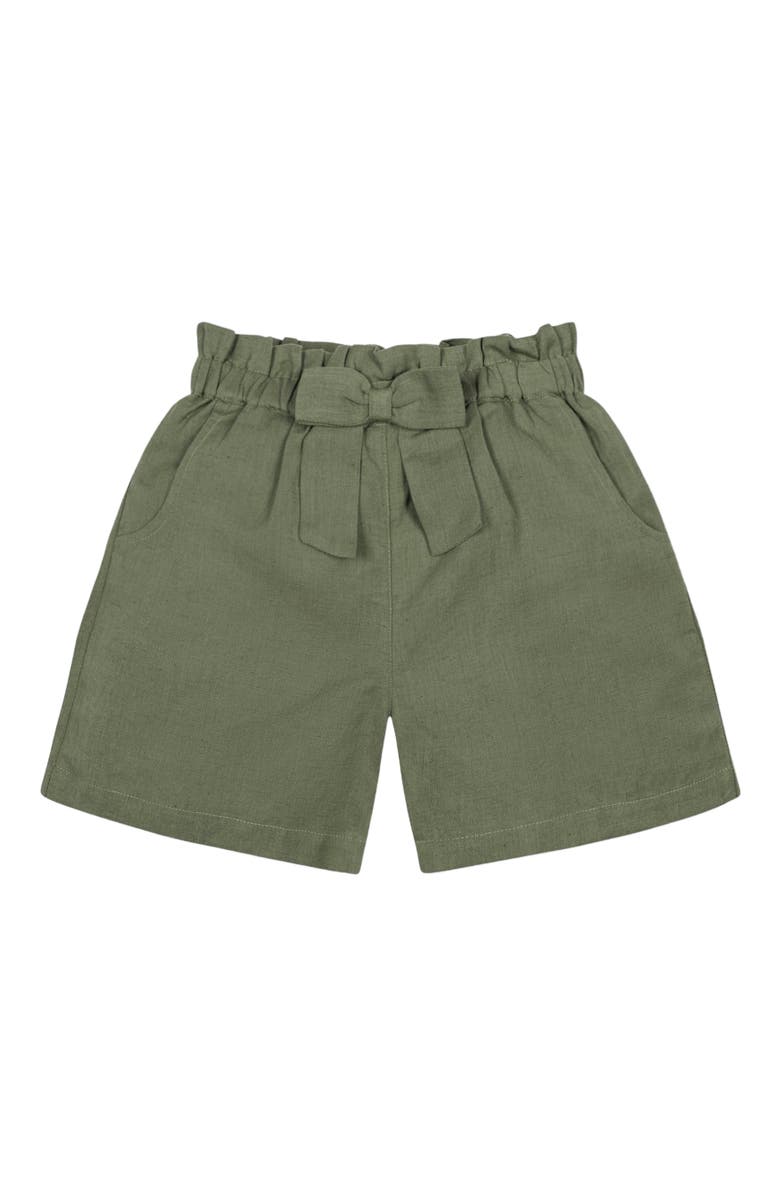 Hope & Henry Girls' Pull-On Cinched Waist Linen Short, Infant, Alternate, color, 