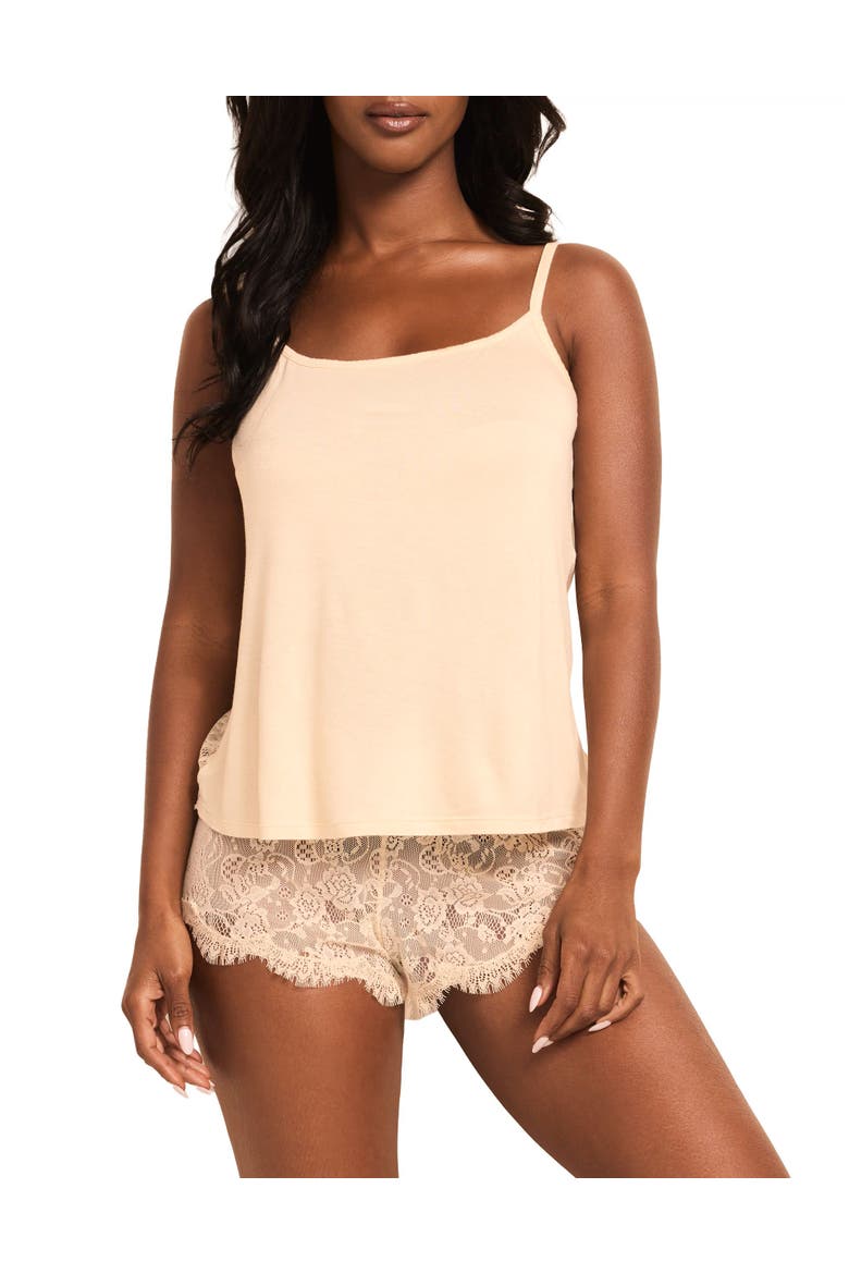 Regin Cami & Shorts Set Lingerie, Main, color, Light beige