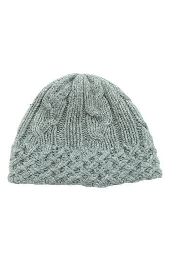 Portolano Chunky Cable Knit Beanie In Green