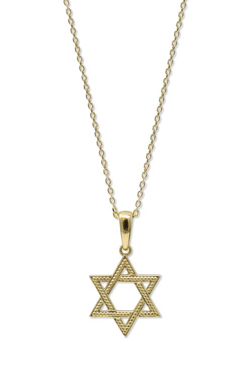Anzie Dew Drop Star Of David Pendant Necklace In Gold