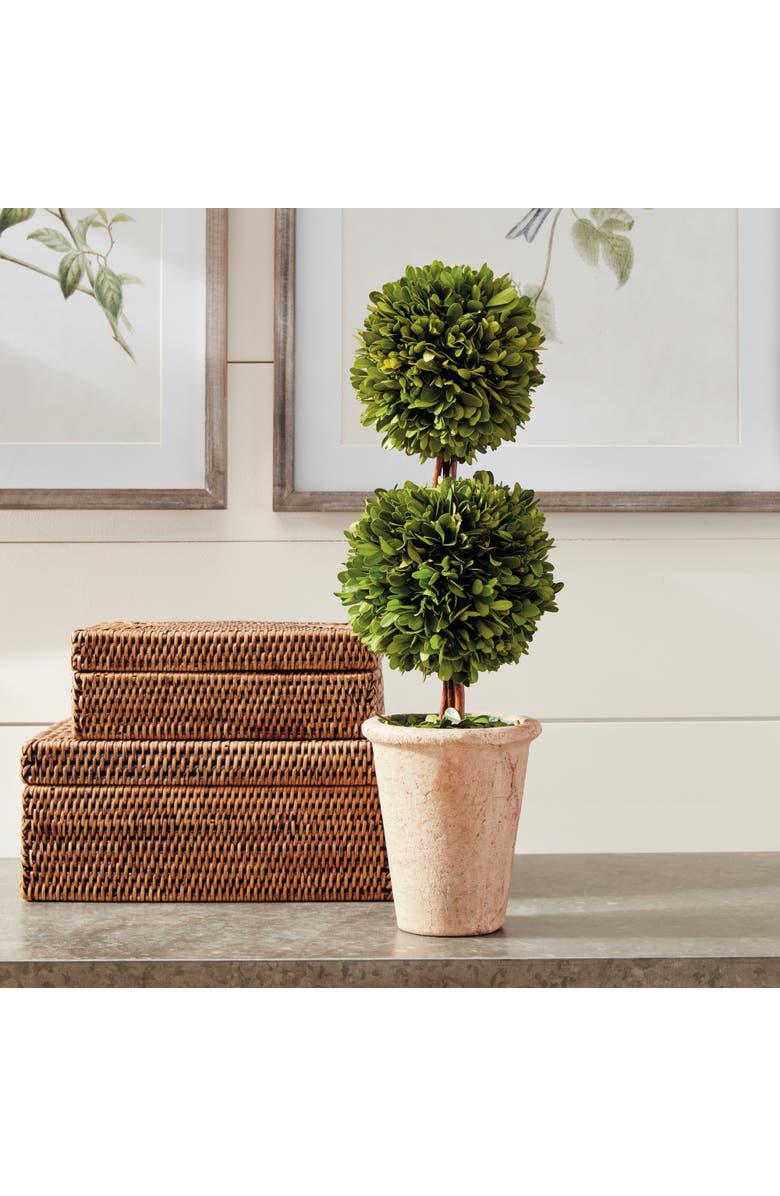 Napa Home & Garden Boxwood Double Faux (Fake) Sphere Topiary 20", Alternate, color, Green