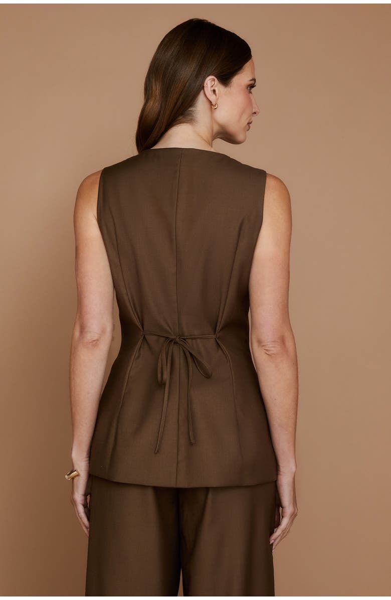 Six Stories Tailored Waistcoat, Alternate, color, Chocolate