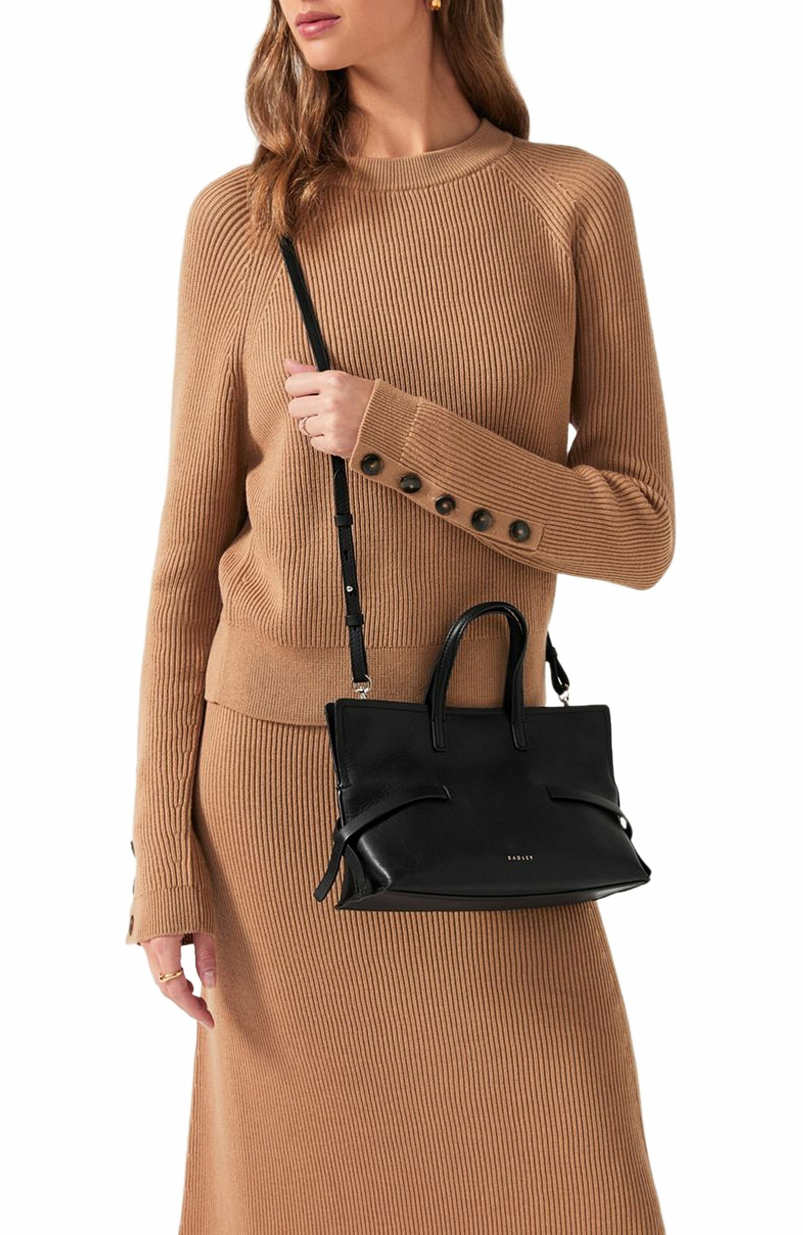 Radley Fleet Street Small Open Top Crossbody Bag, Alternate, color, Black