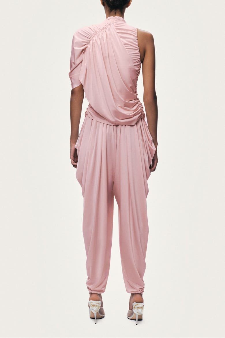 Draped Elastic Waist Harem Trousers, Alternate, color, Pink