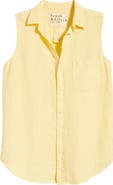 Frank & Eileen Finley Sleeveless Linen Button-Up Shirt