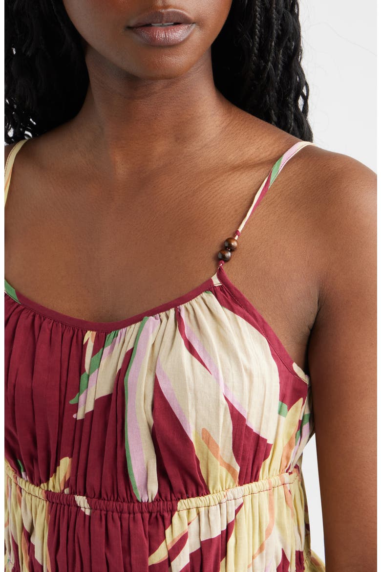 Theda Tiered Camisole, Alternate, color, RED PALMA