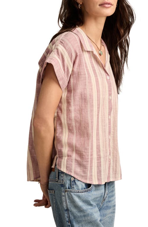 LUCKY BRAND LUCKY BRAND STRIPE COTTON BUTTON-UP SHIRT
