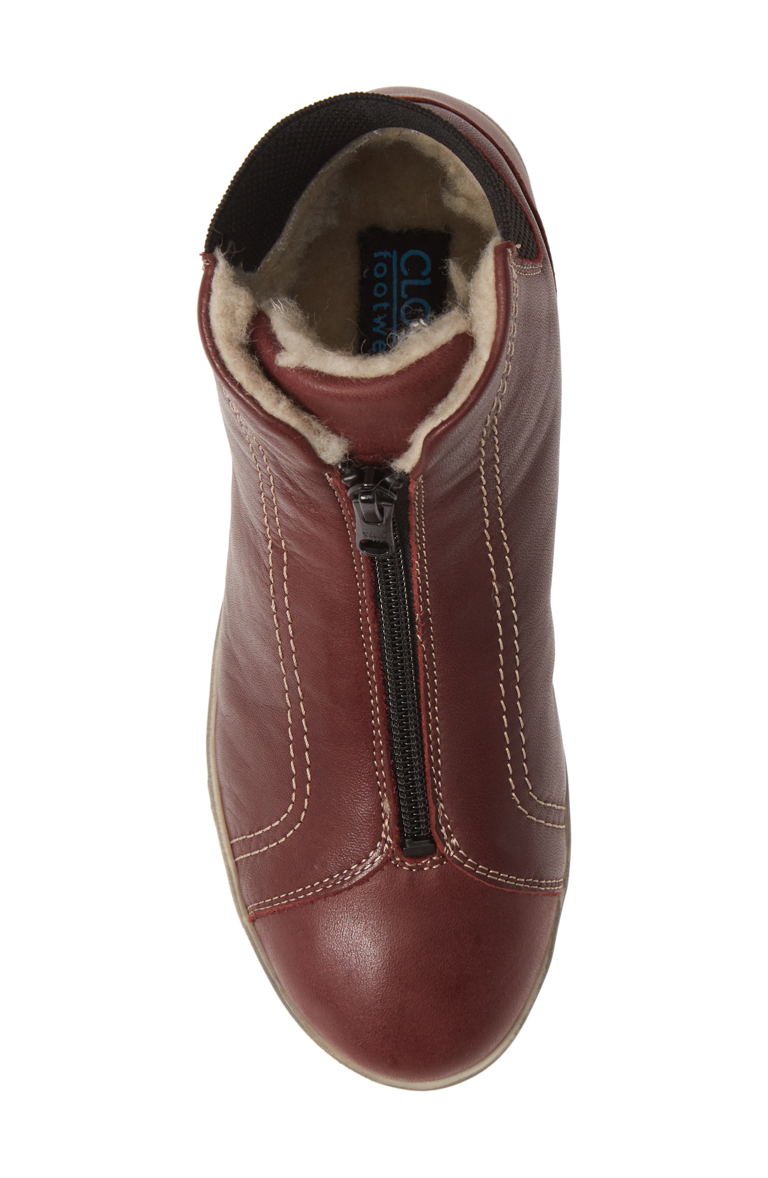 Amiga Wool Lined Bootie, Alternate, color, PURPLE LEATHER