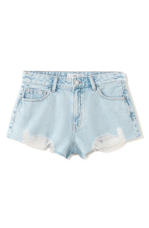 Kids' Frayed Low Waist Shorts