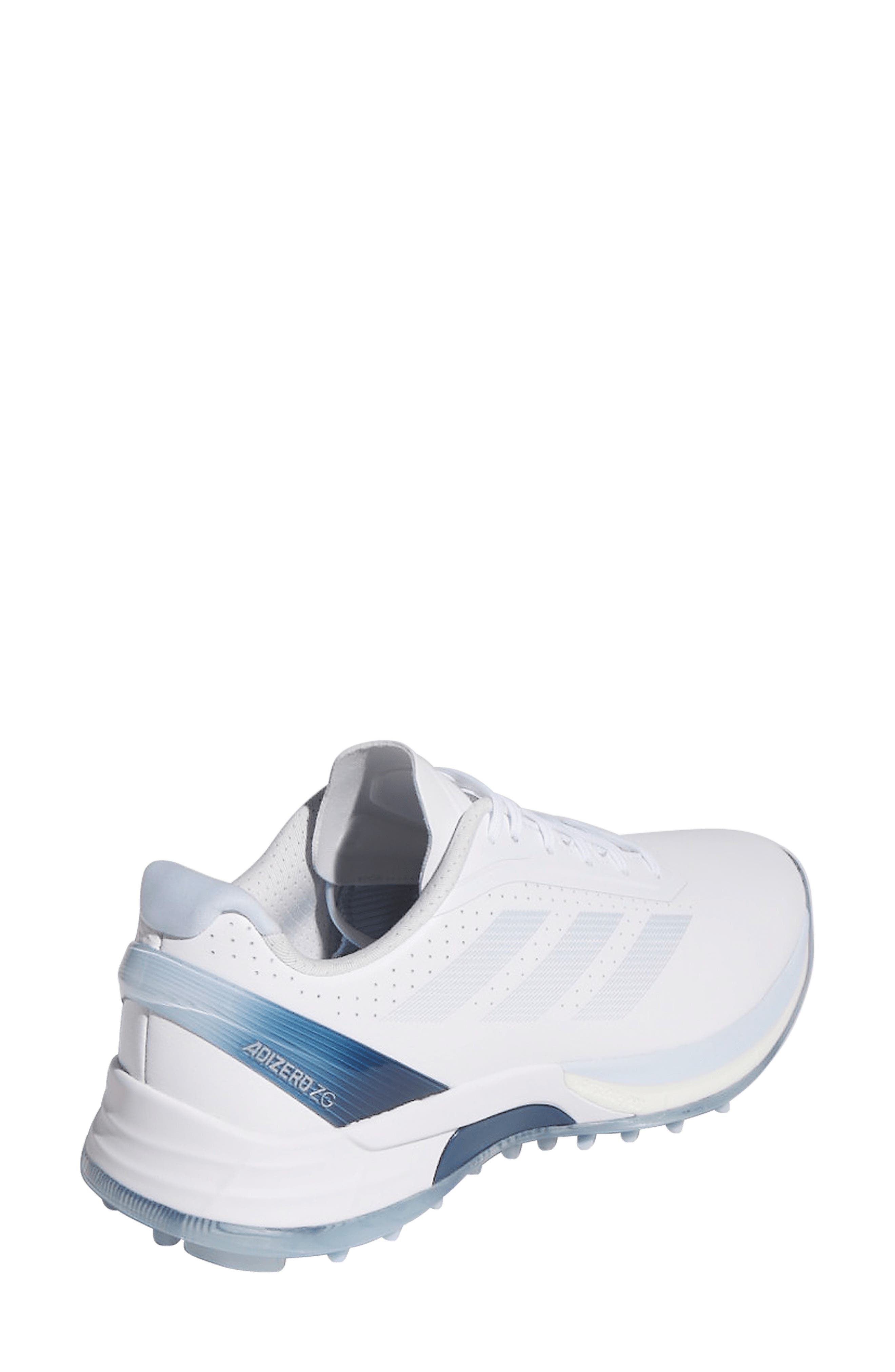 Adizero ZG Golf Shoe, Alternate, color, WHITE/ SKY