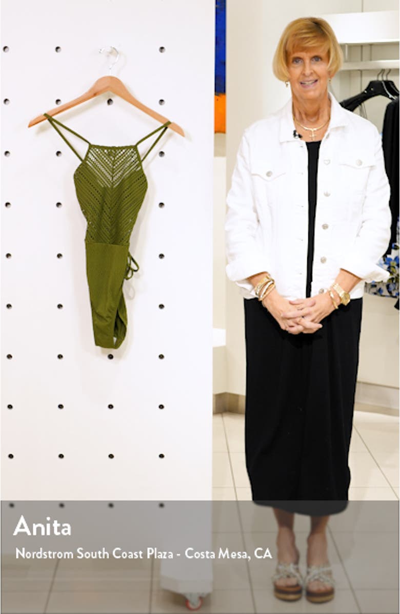 Perla High Neck One-Piece Swimsuit, sales video thumbnail