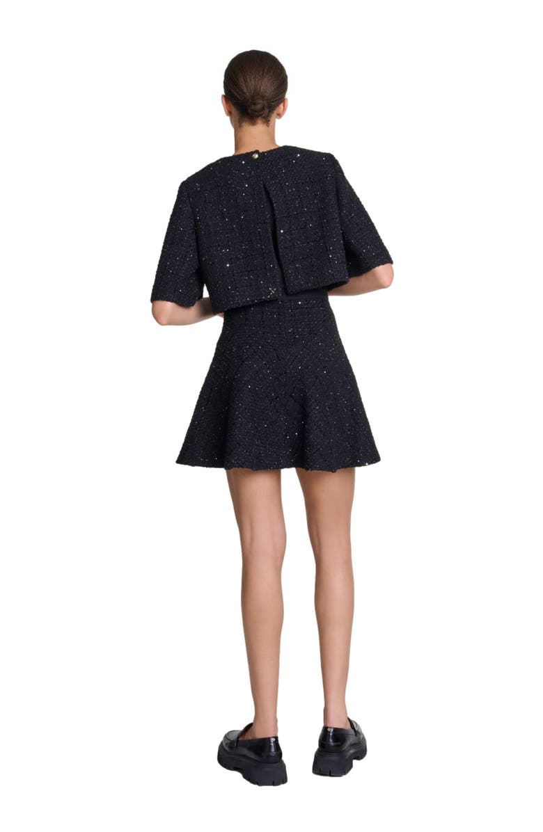 maje Tweed 2-in-1 mini dress, Alternate, color, 