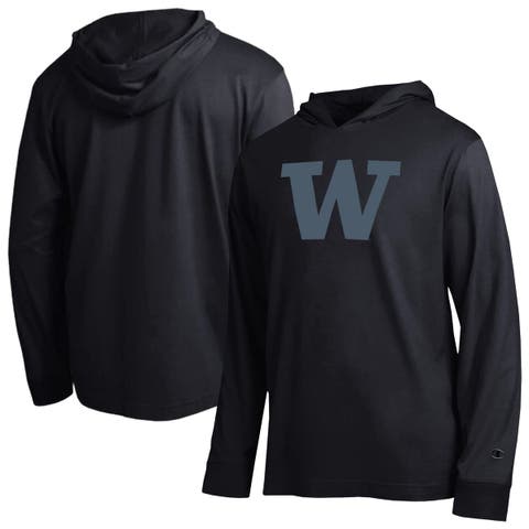 Men's Champion Black Washington Huskies Tonal All-Star Long Sleeve Hooded T-Shirt