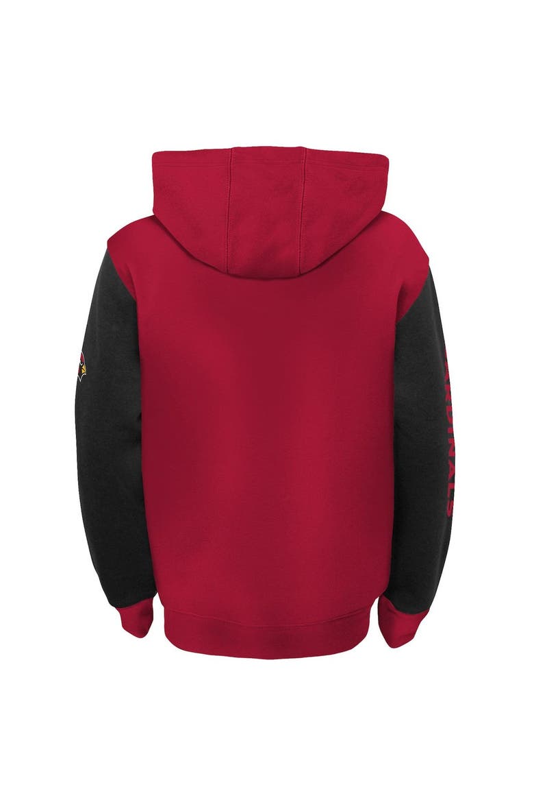 Youth Cardinal/Black Arizona Cardinals Poster Board Full-Zip Hoodie, Alternate, color, Cardinal