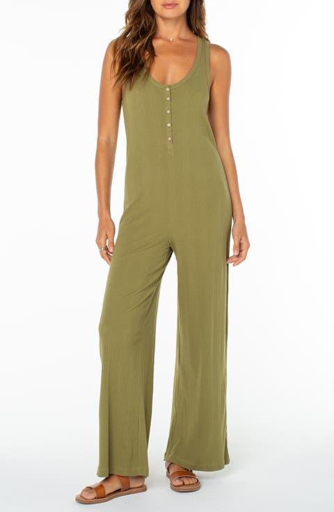 Running Tide Sleeveless Wide Leg Jumpsuit