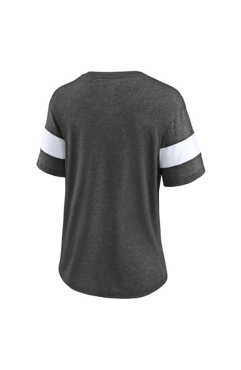 FANATICS Women's Fanatics Branded Heathered Charcoal San Francisco Giants Wordmark V-Neck Tri-Blend T-Shirt, Alternate, color, Heather Charcoal