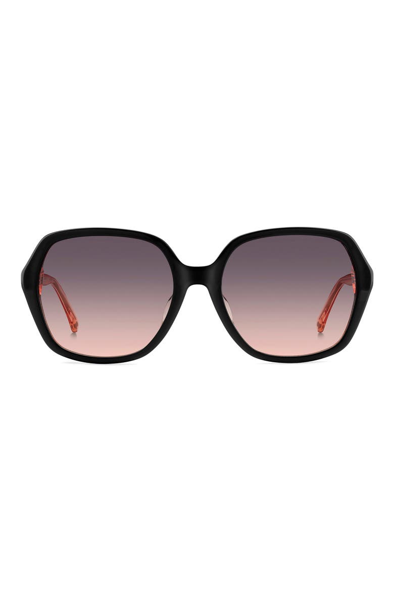 ellery 57mm square sunglasses, Main, color, BLACK PINK