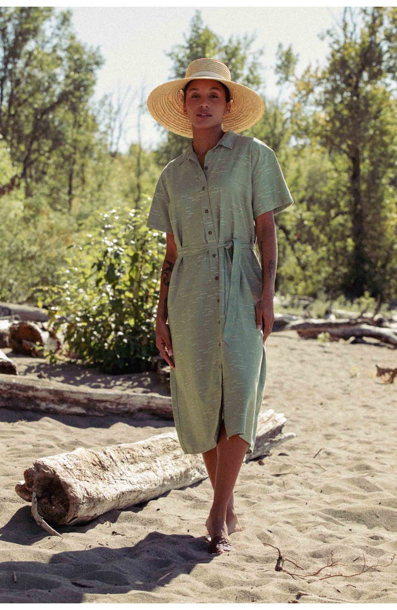 Bridge & Burn Sylvie Dress, Alternate, color, Teal Tide Waves