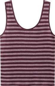 MANGO Stripe Linen Tank