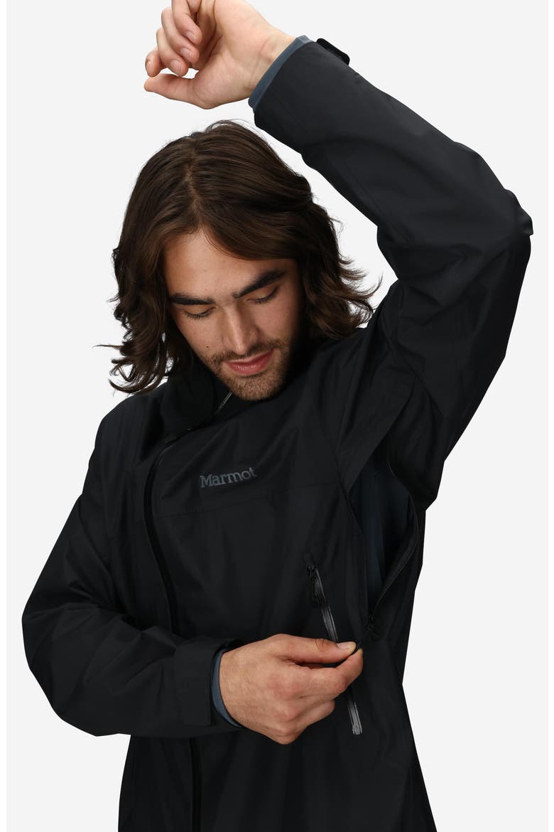 Minimalist Pertex® Waterproof Hooded Jacket, Alternate, color, BLACK