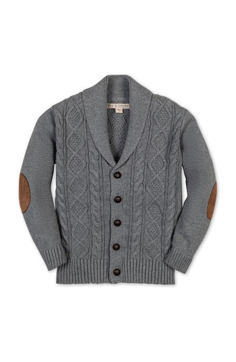 Kids' Organic Shawl Collar Cable Sweater Cardigan (Little Kid and Big Kid)