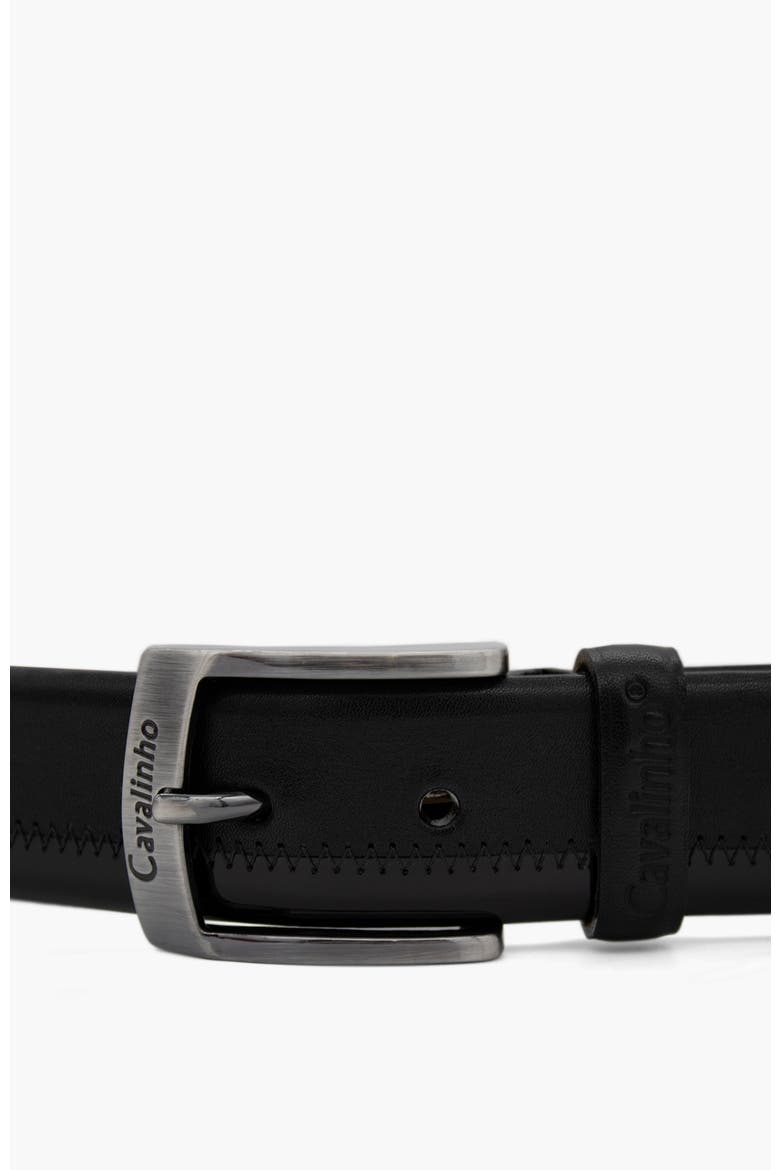 Classic 506 Smooth and Patent Leather Belt, Alternate, color, Black