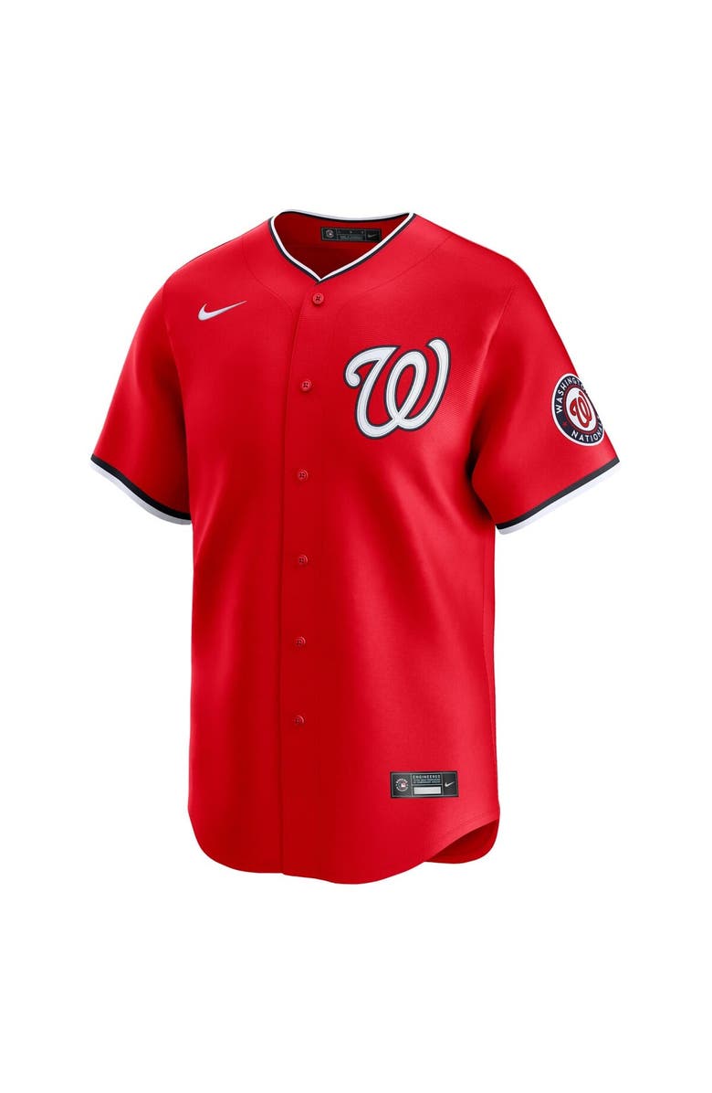 Nike Men's Nike CJ Abrams Red Washington Nationals 2nd Alternate Limited Player Jersey, Alternate, color, 