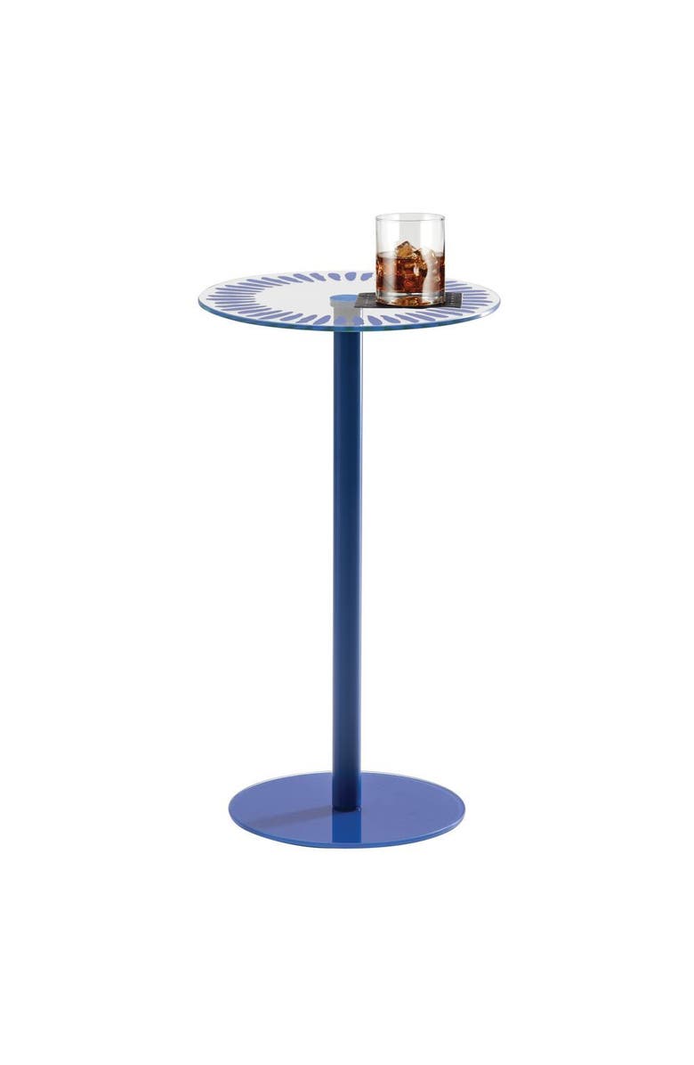 iDesign Round Printed Short Stiped Table, Main, color,