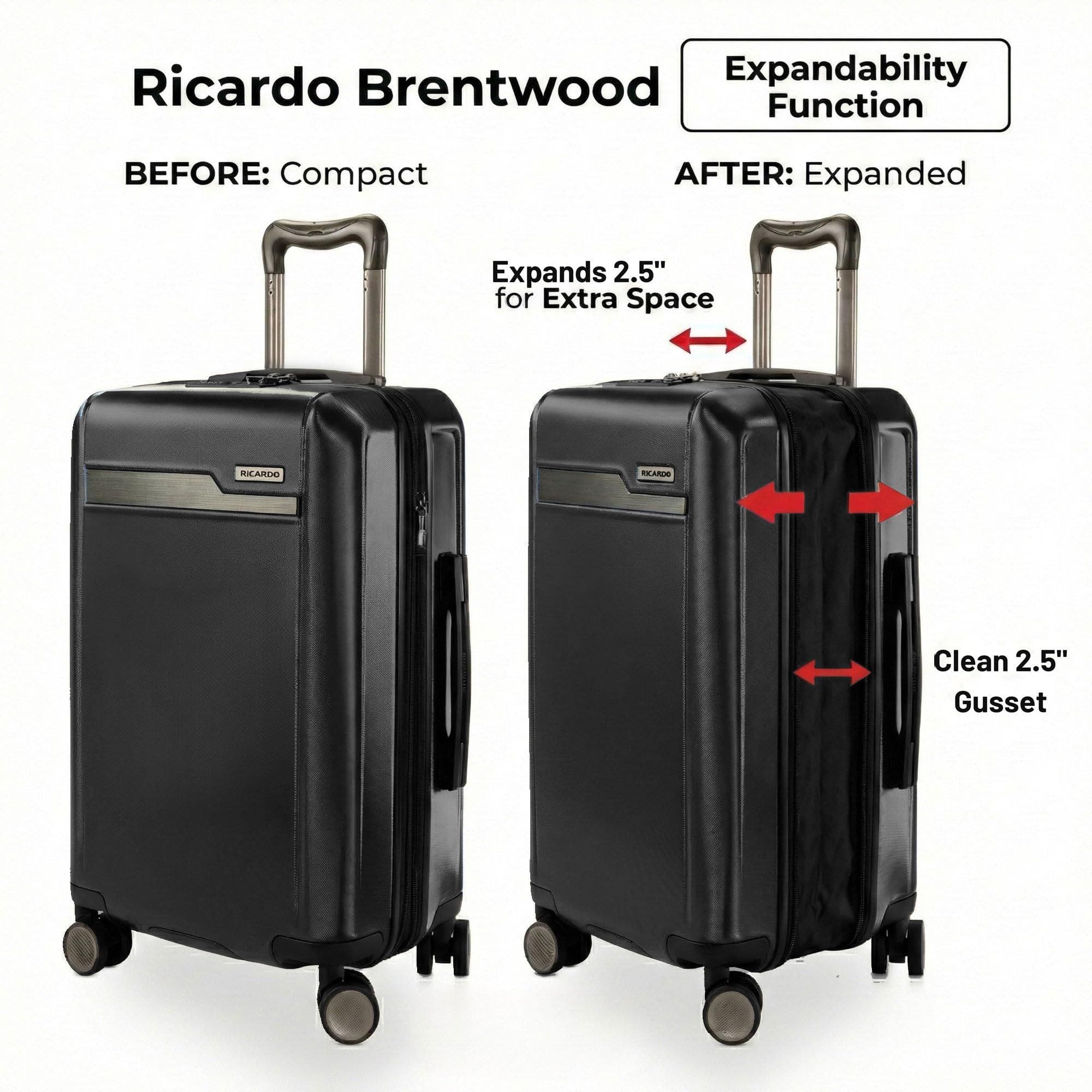 Ricardo Beverly Hills Brentwood Hardside 29" Expandable Large Checked Luggage, Alternate, color, Onyx
