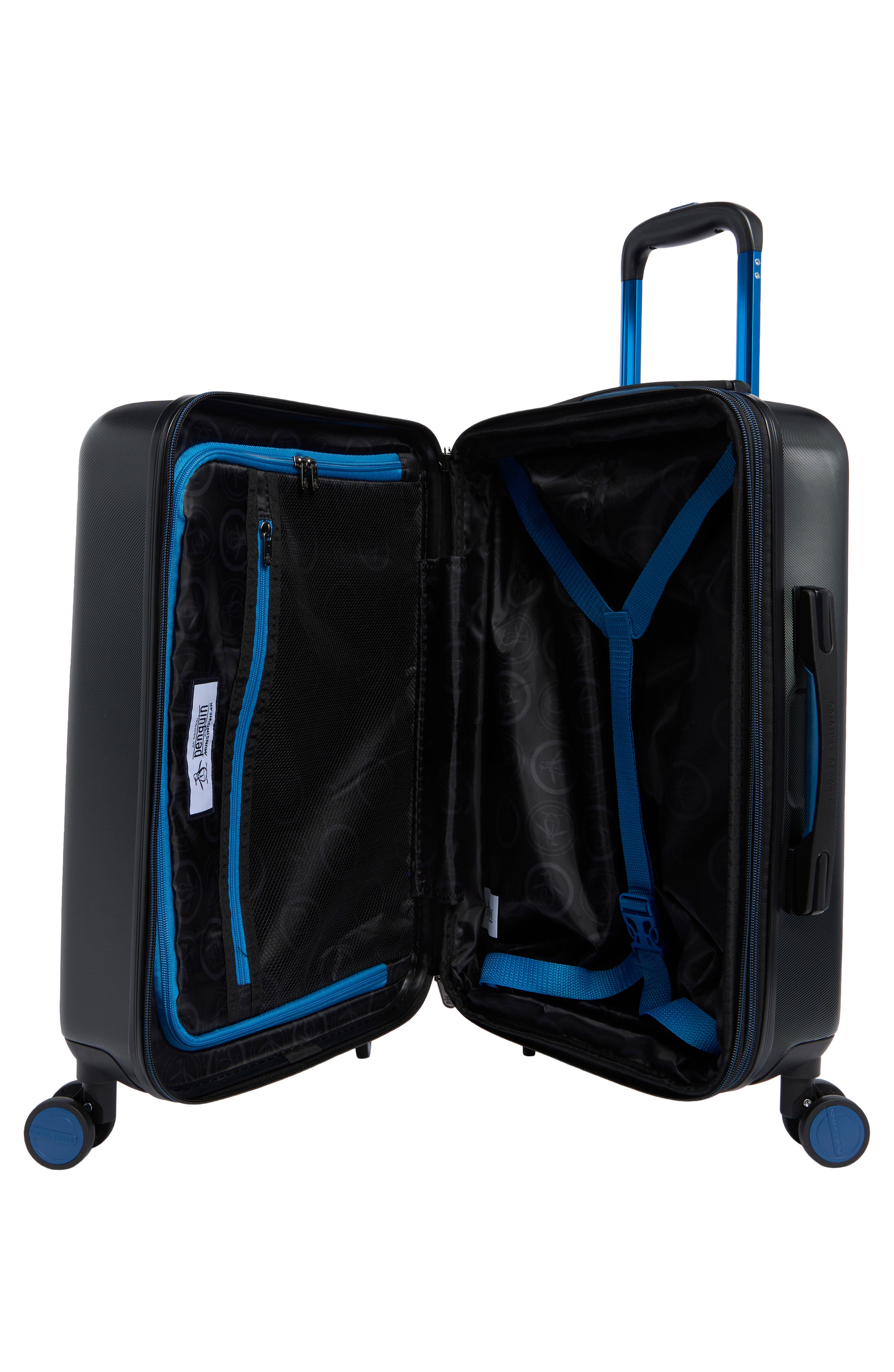 Original Penguin Harrison Hardside Carry-On Luggage, Alternate, color, Black / Blue