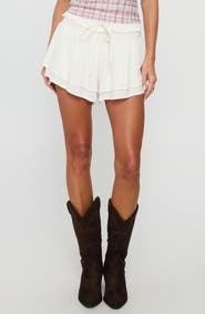 Princess Polly Poppylane Frill Tiered Drawstring Shorts