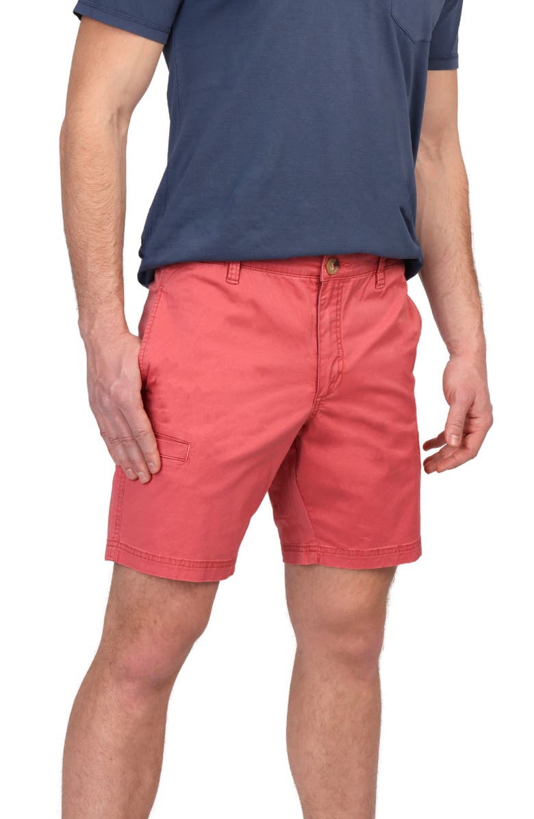 TailorByrd Welt Cargo Pocket Shorts, Alternate, color, Sunwashed Red