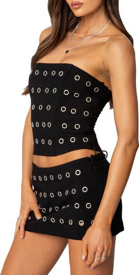 Arlette Grommet Strapless Corset Top