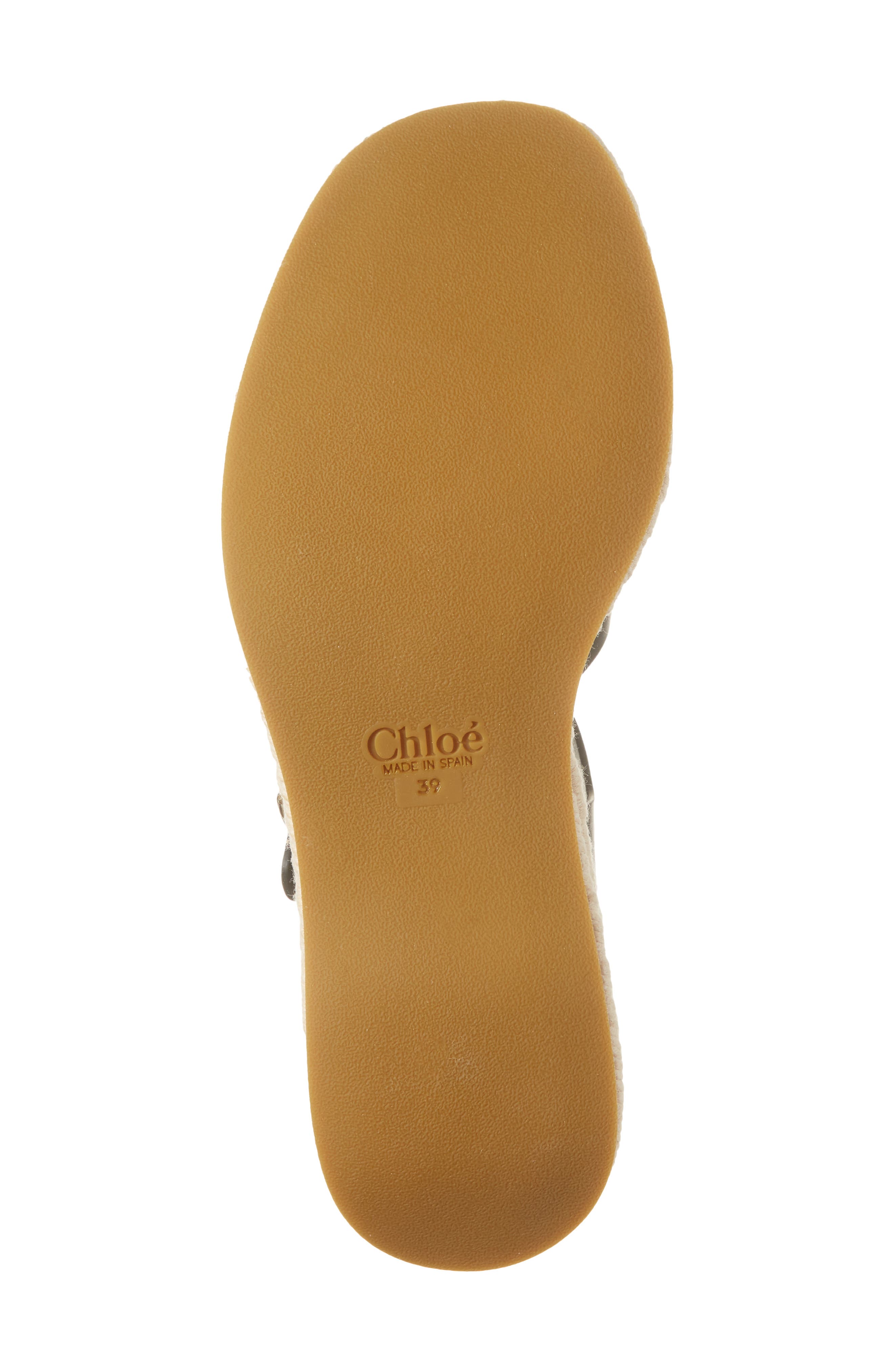 Chloé Isla Platform Espadrille Sandal, Alternate, color, Beige/ Black
