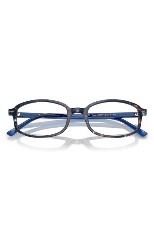 Ray Ban Ray-ban 54mm Irregular Optical Glasses In Rose Gold Black