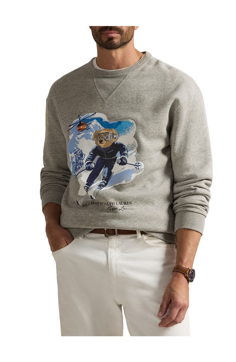 Polo Ralph Lauren Big & Tall Ski Bear Pullover, Main, color, Loft Heather