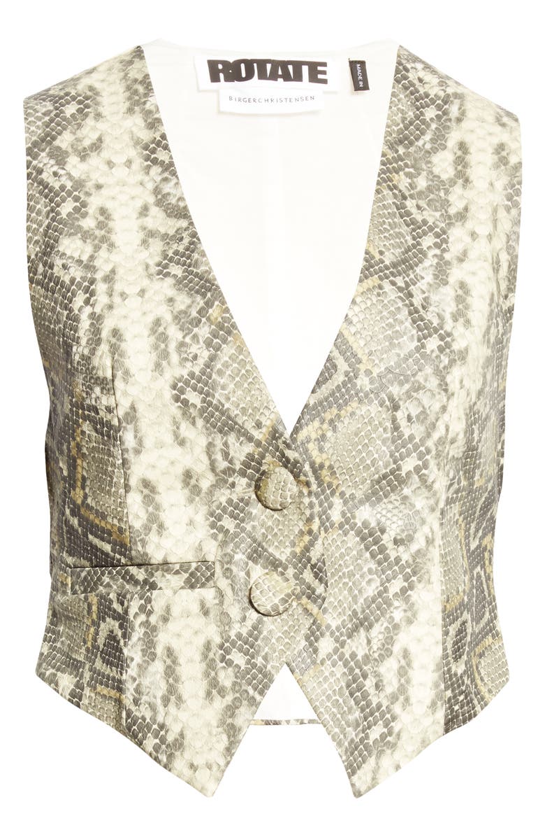 ROTATE Lauryn Snake Print Vest, Alternate, color, 