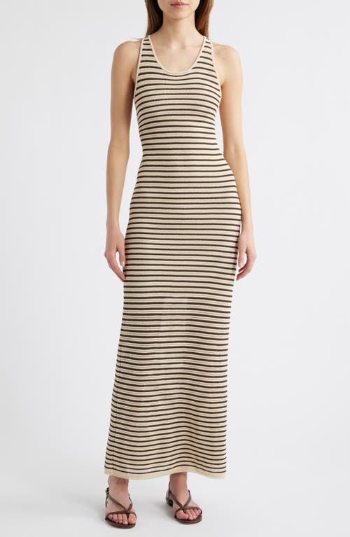 Rag & Bone Zoey Stripe Open Knit Maxi Tank Dress In Multi