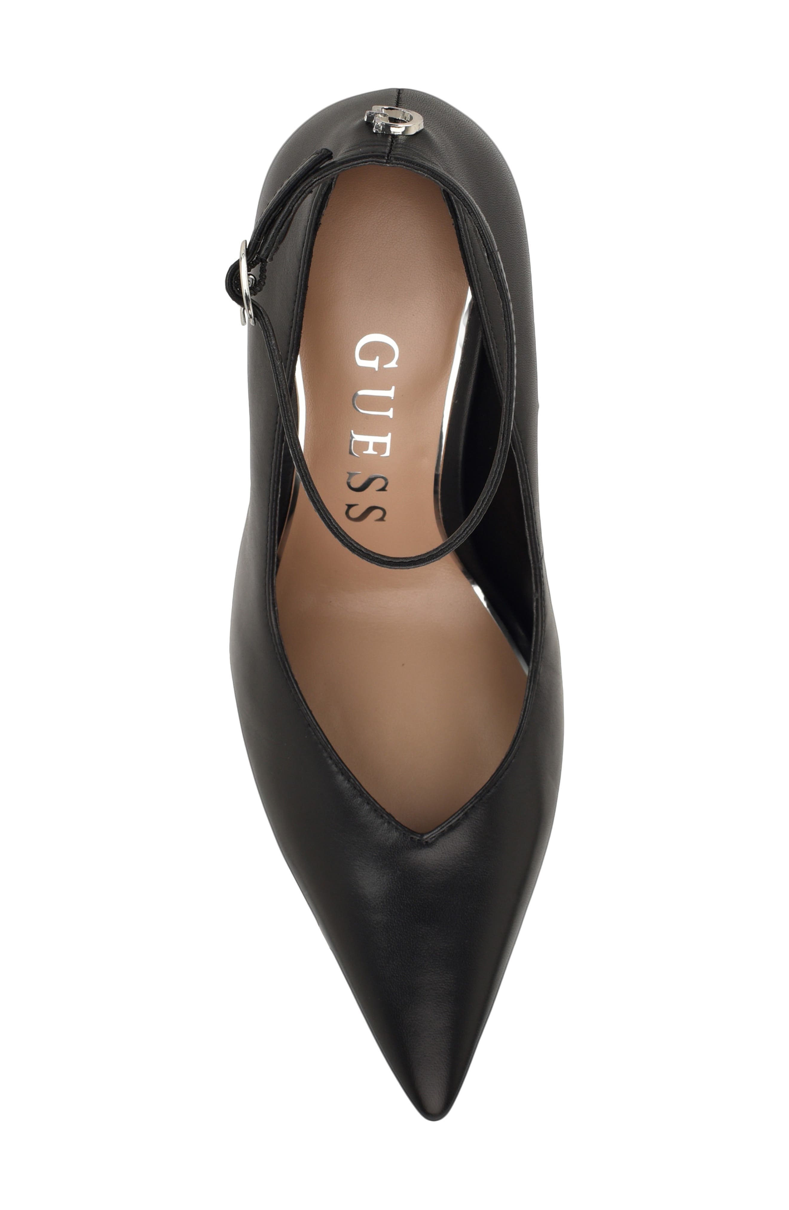 GUESS Napril Ankle Strap Pump, Alternate, color, Black