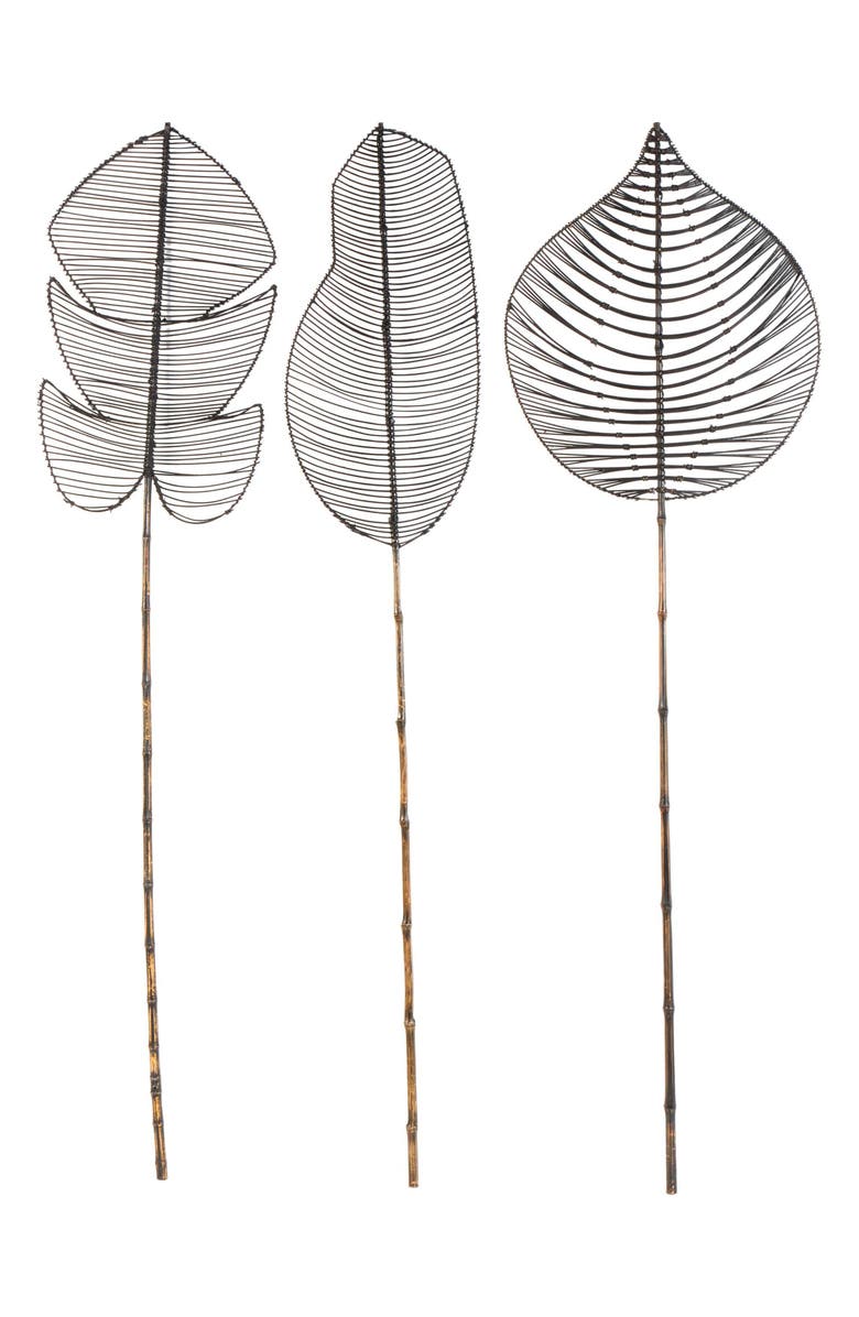 SONOMA SAGE HOME 3-Piece Natural Dried Bamboo Leaf Foliage, Main, color, Black