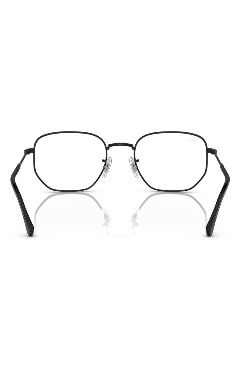 Ray-Ban 53mm Irregular Optical Glasses, Alternate, color, Black