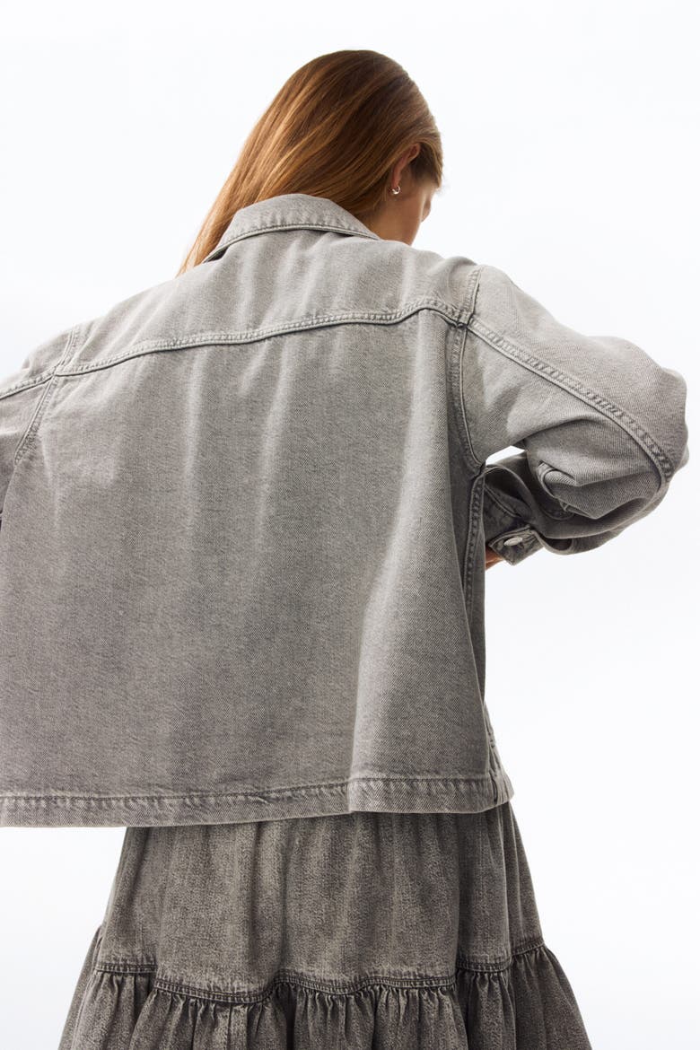 Denim Jacket, Alternate, color, Light denim gray