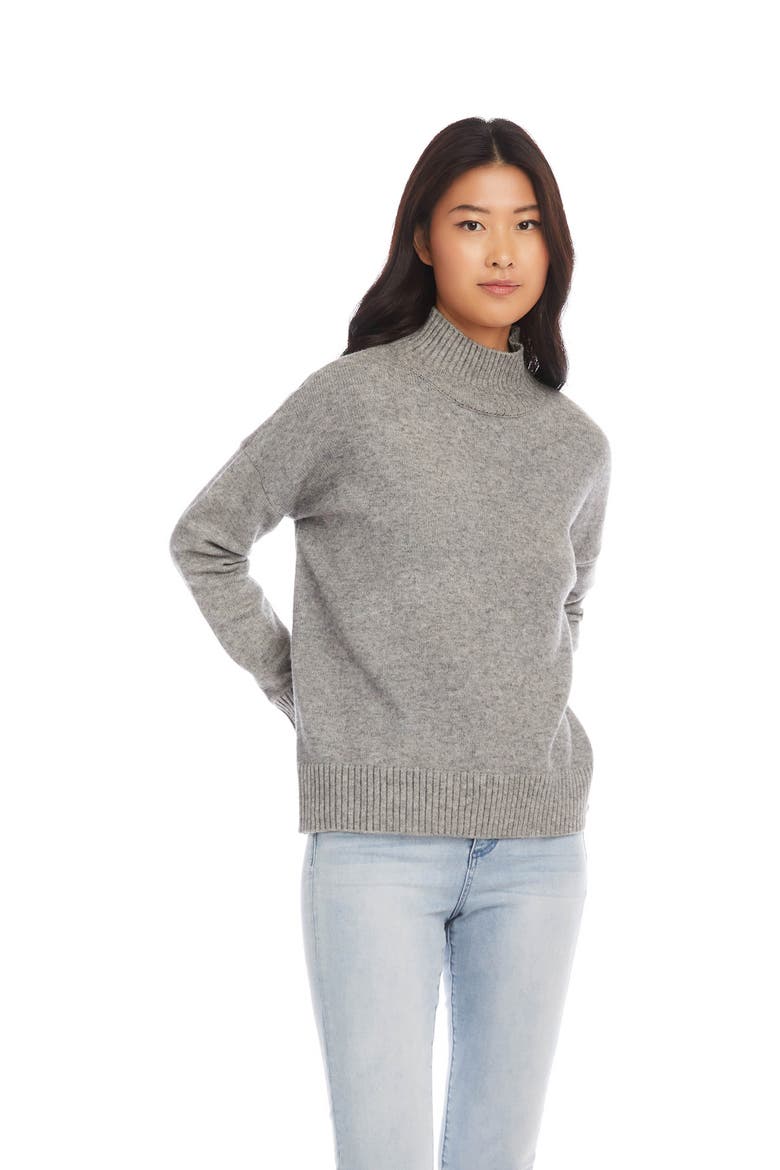 Turtleneck Sweater, Alternate, color, GRAY