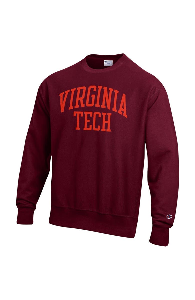 Champion Men's Champion Maroon Virginia Tech Hokies Arch Reverse Weave Pullover Sweatshirt, Alternate, color, 