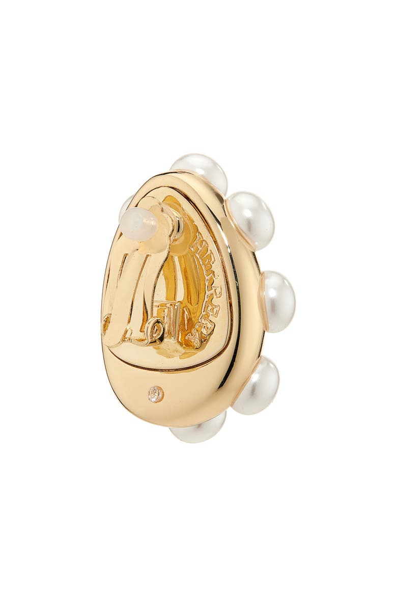 Faux Pearl Studded Stud Earrings, Alternate, color, PEARL/ GOLD