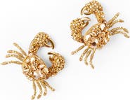 Deepa Gurnani Crab on Ice Post Earrings