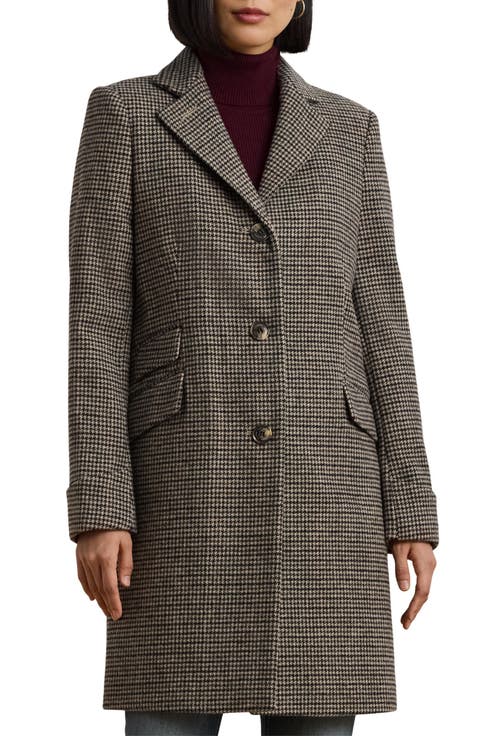 Wool Blend Reefer Coat