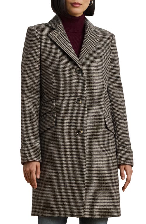 Ralph Lauren Lauren Wool Blend Reefer Coat In Gray
