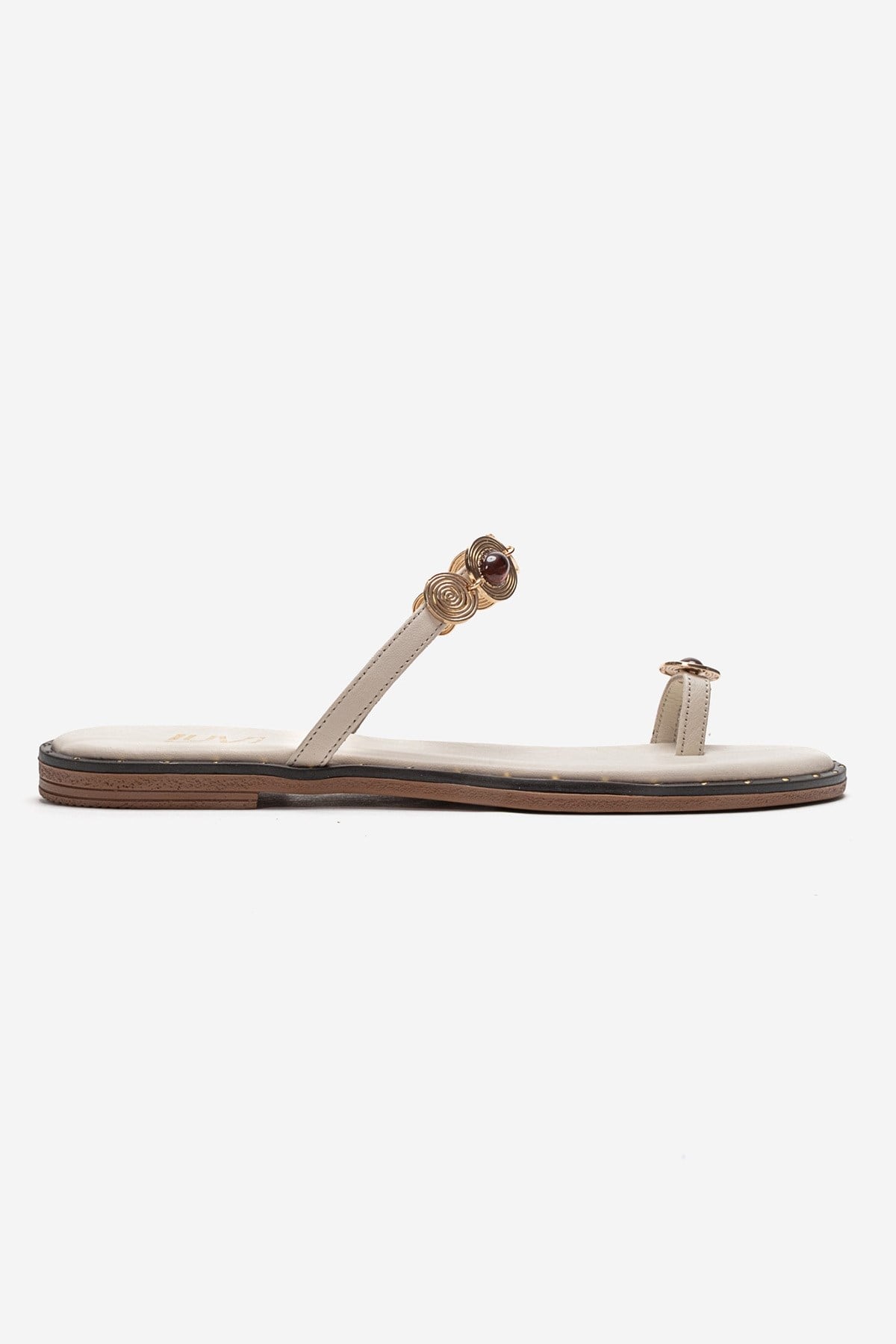 Martinez Leather Thong Sandal, Alternate, color, Cream